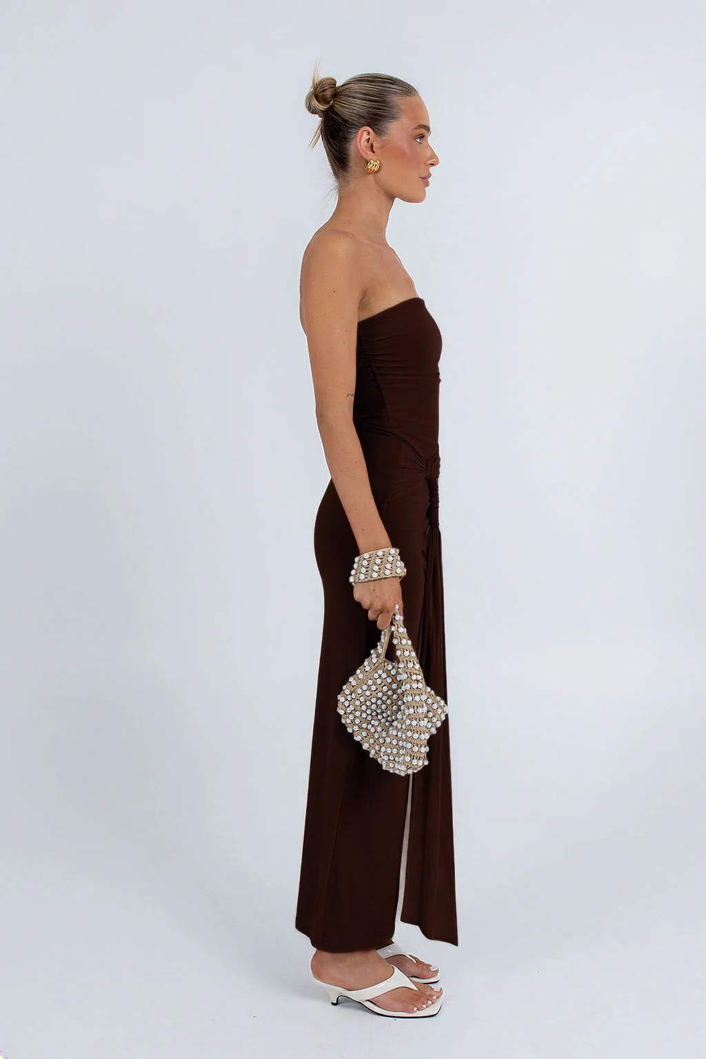 Abby Maxi Dress Dark Chocolate - Image 6