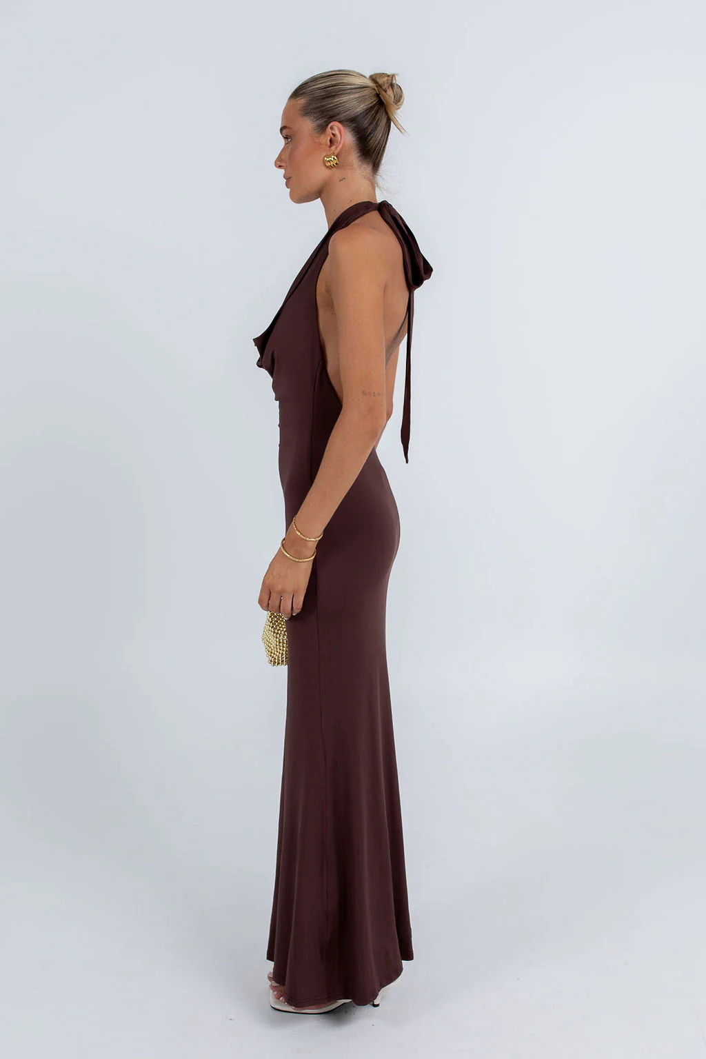 Alexia Maxi Dress Chocolate - Image 6