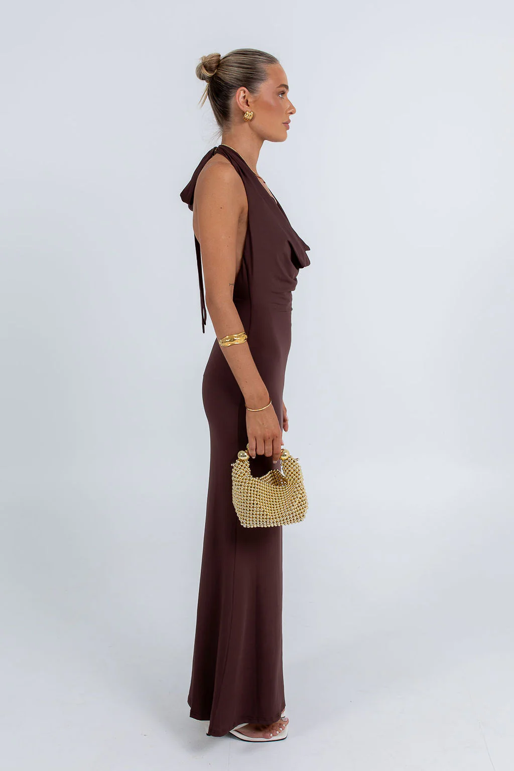 Alexia Maxi Dress Chocolate - Image 8