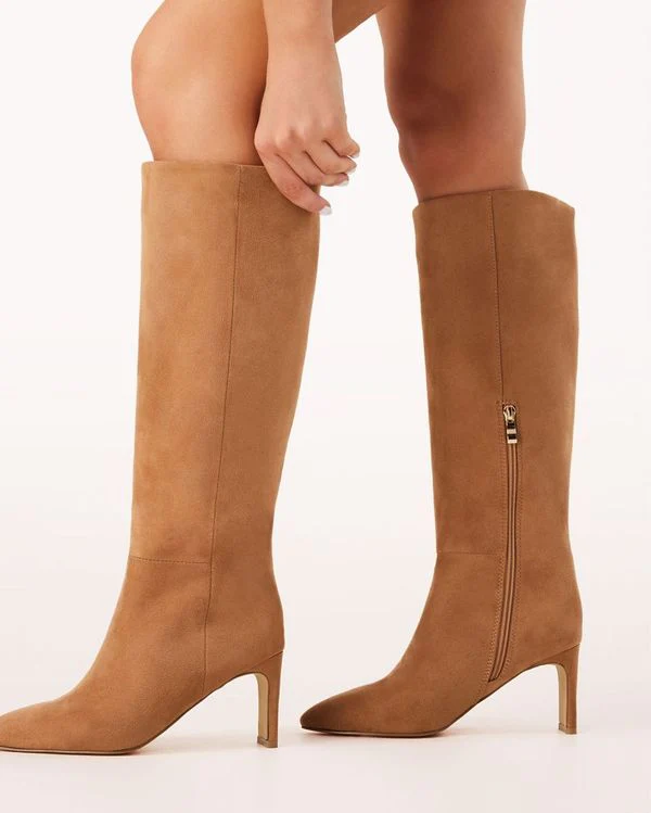 Antoinette Knee-high Boots Tan - Image 5
