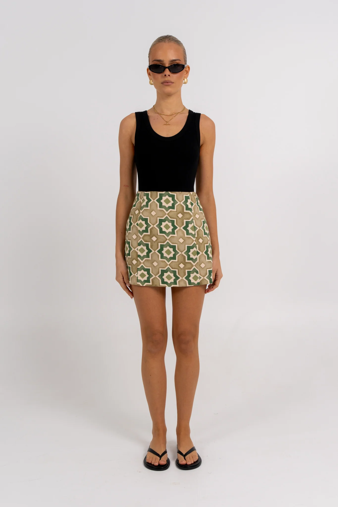 Aprire Mini Skirt Khaki Tile - Image 3
