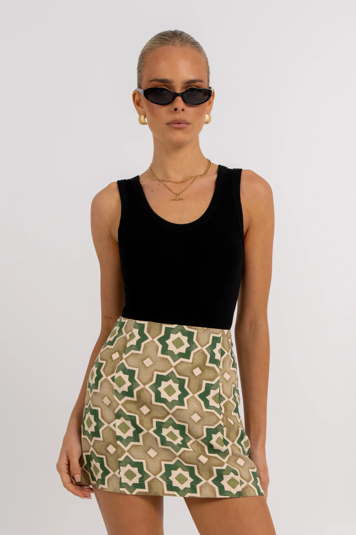 Aprire Mini Skirt Khaki Tile - Image 5