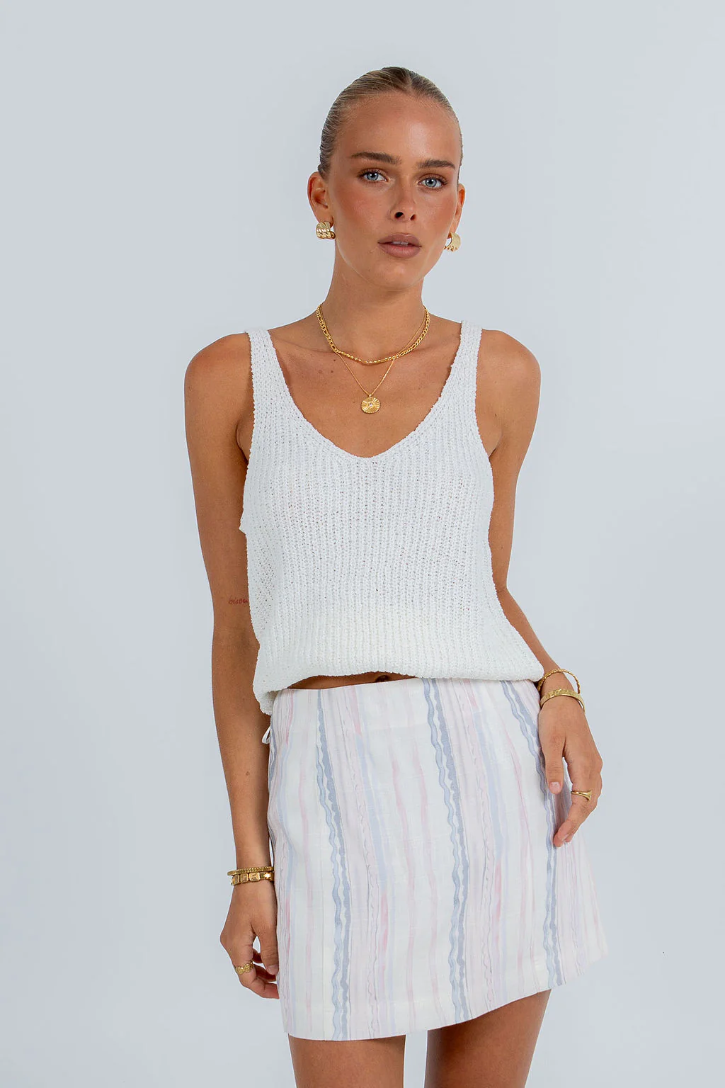 Aprire Mini Skirt Pastel Stripe - Image 11