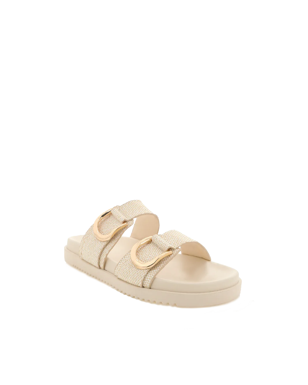 Areli Slides Cream Raffia - Image 3