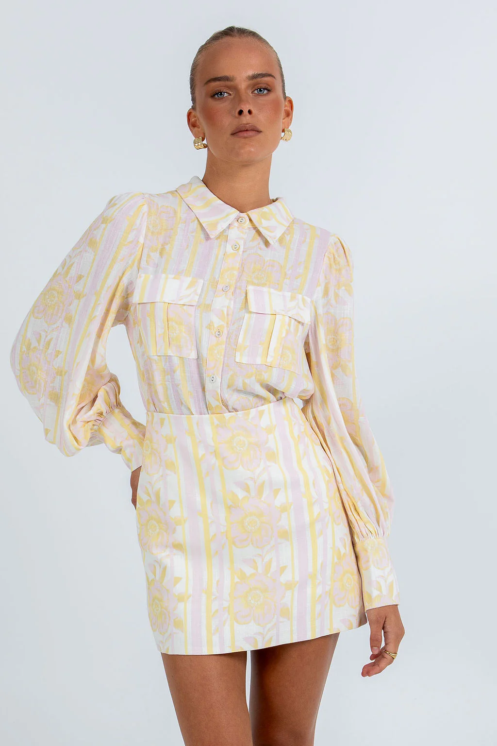 Bailee Shirt Lemon Floral - Image 4