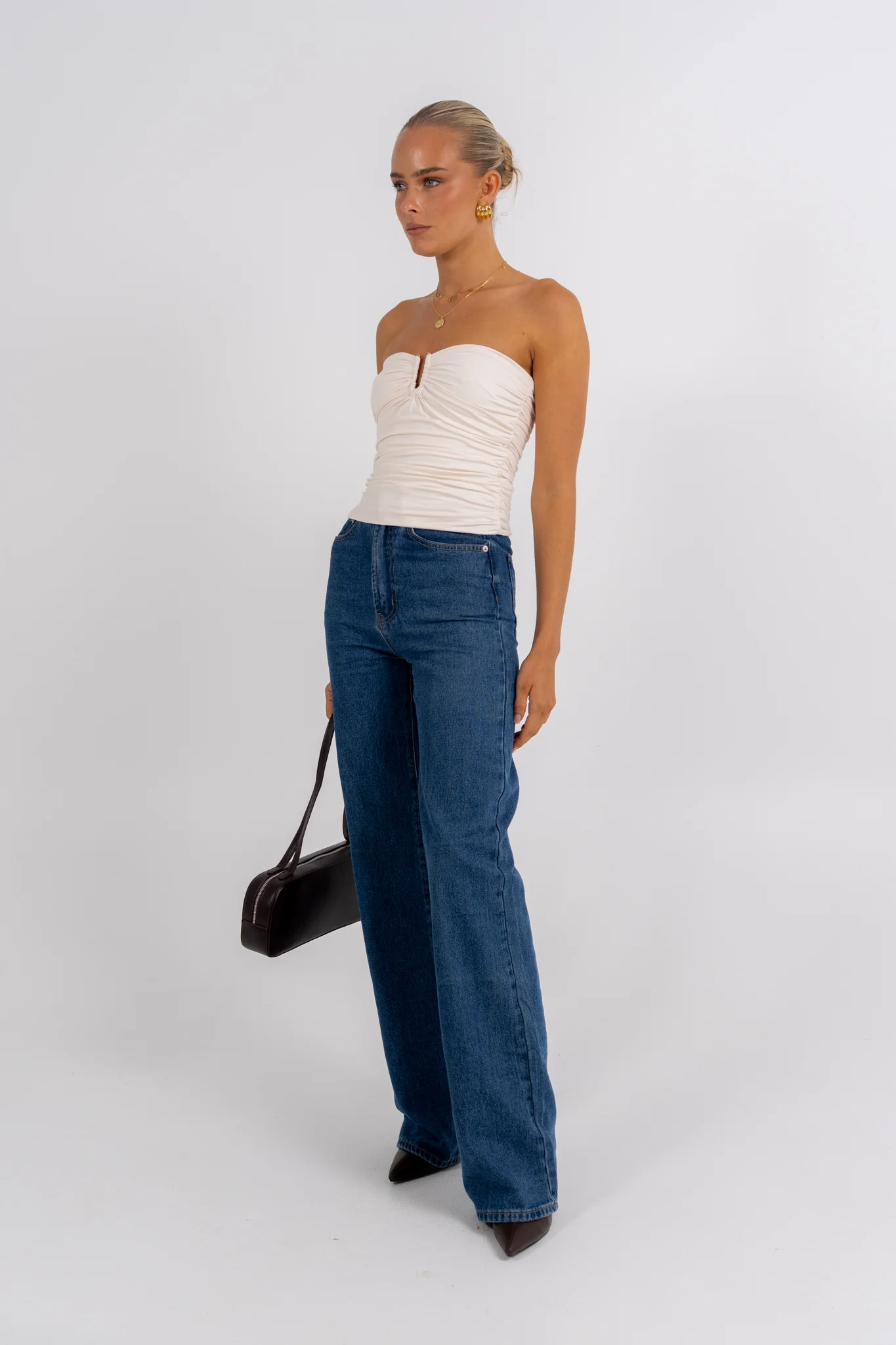 Bannie Strapless Top Cream