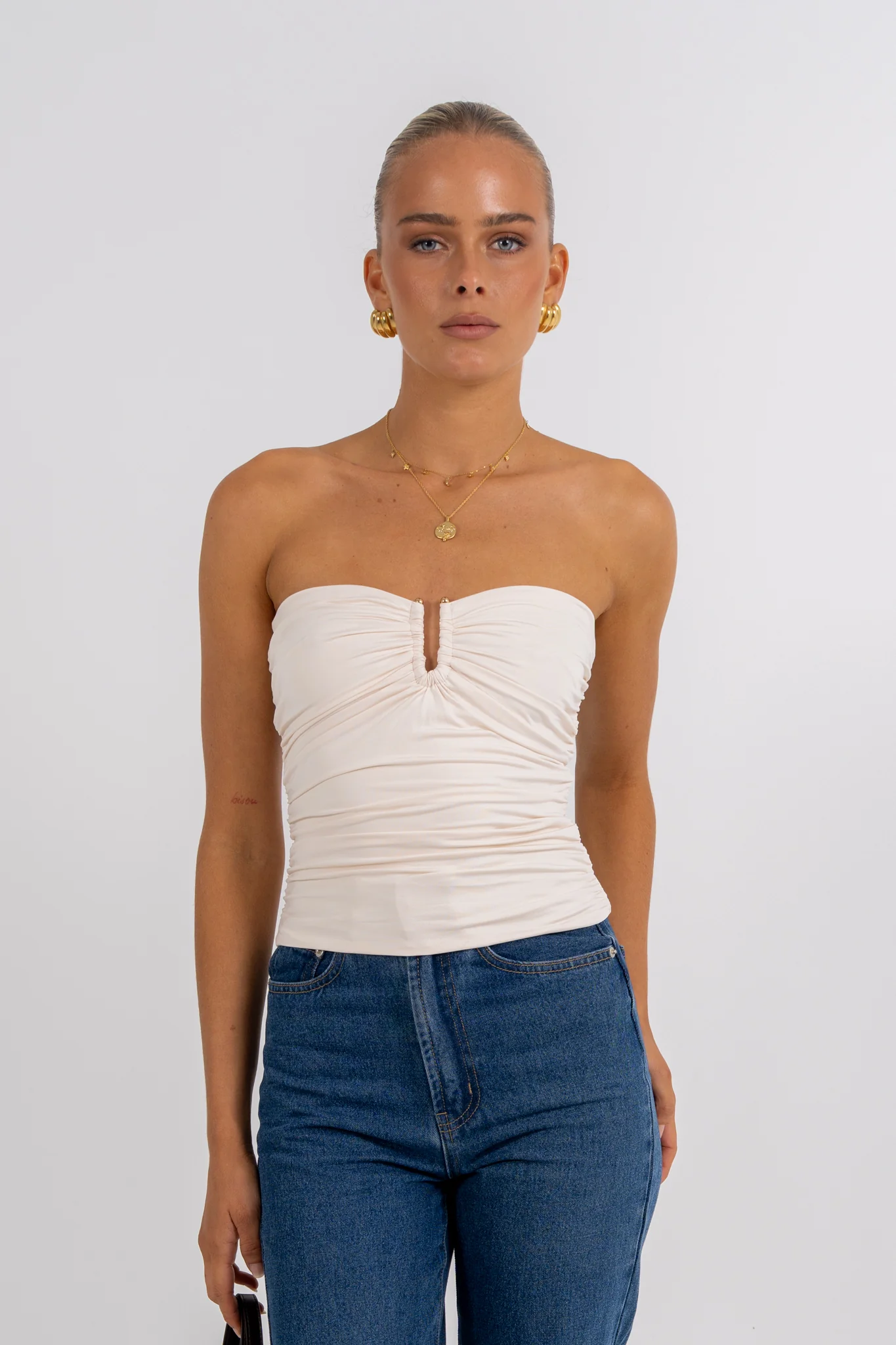 Bannie Strapless Top Cream - Image 4
