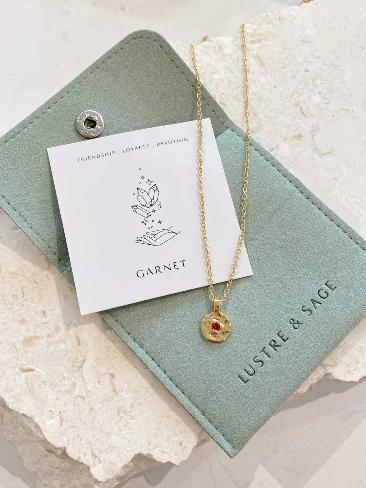 Birthstone Necklace Gold - Image 13
