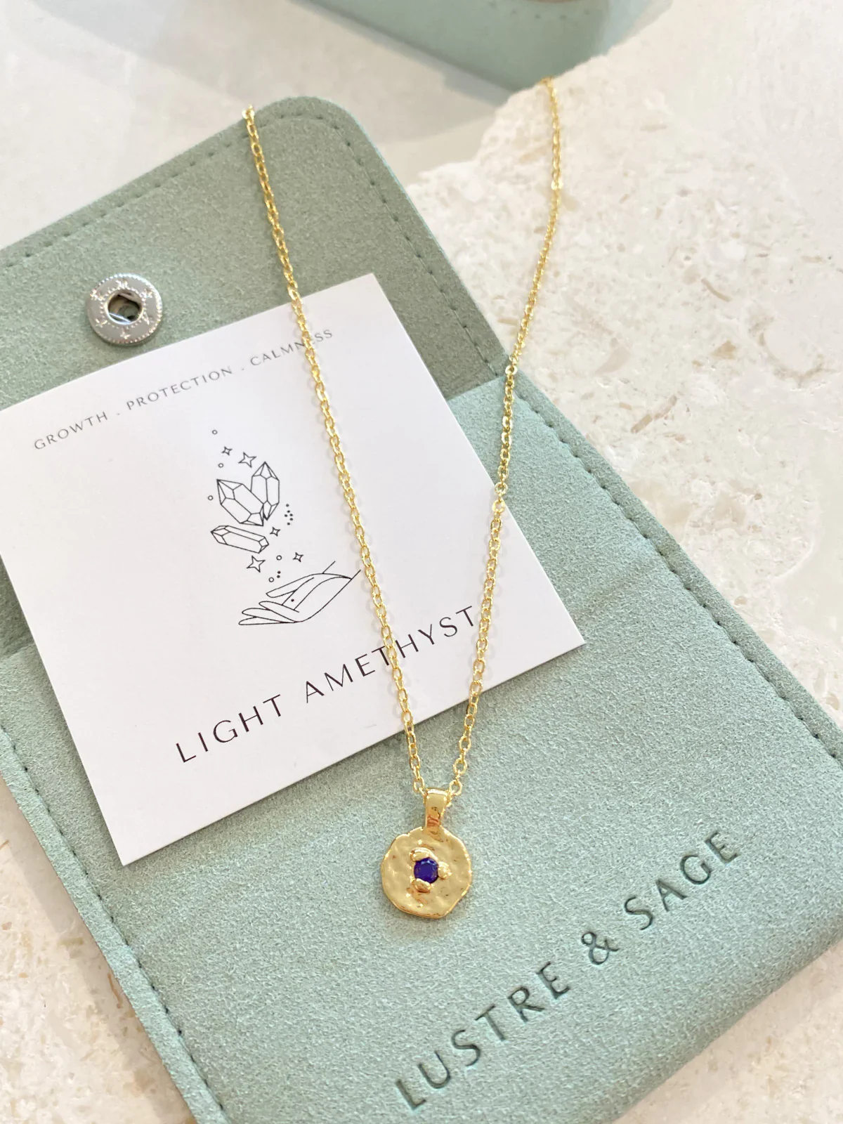 Birthstone Necklace Gold - Image 17