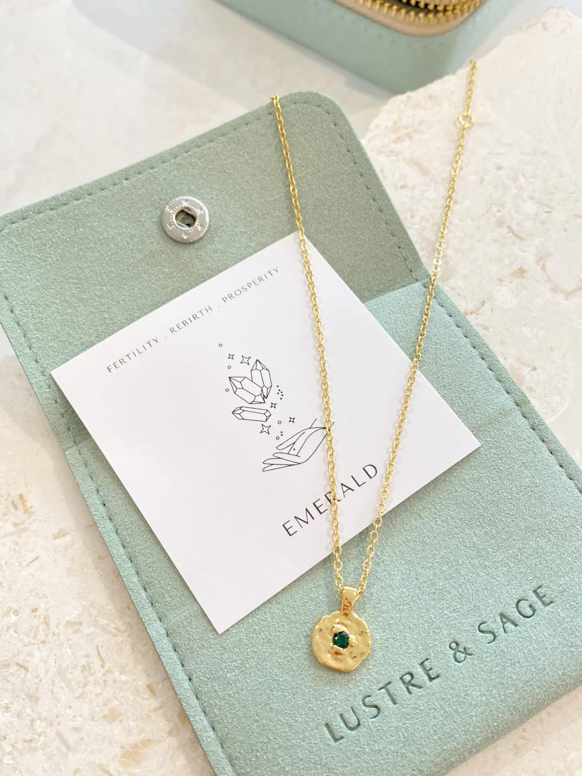 Birthstone Necklace Gold - Image 22