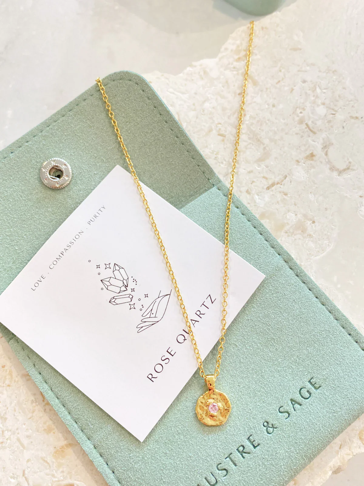 Birthstone Necklace Gold - Image 24