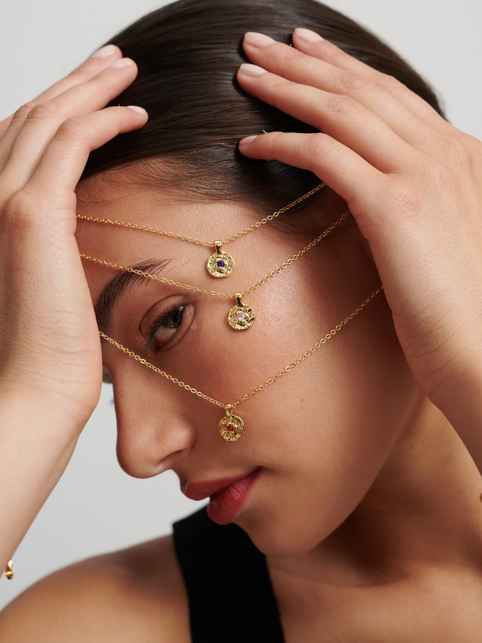 Birthstone Necklace Gold - Image 4