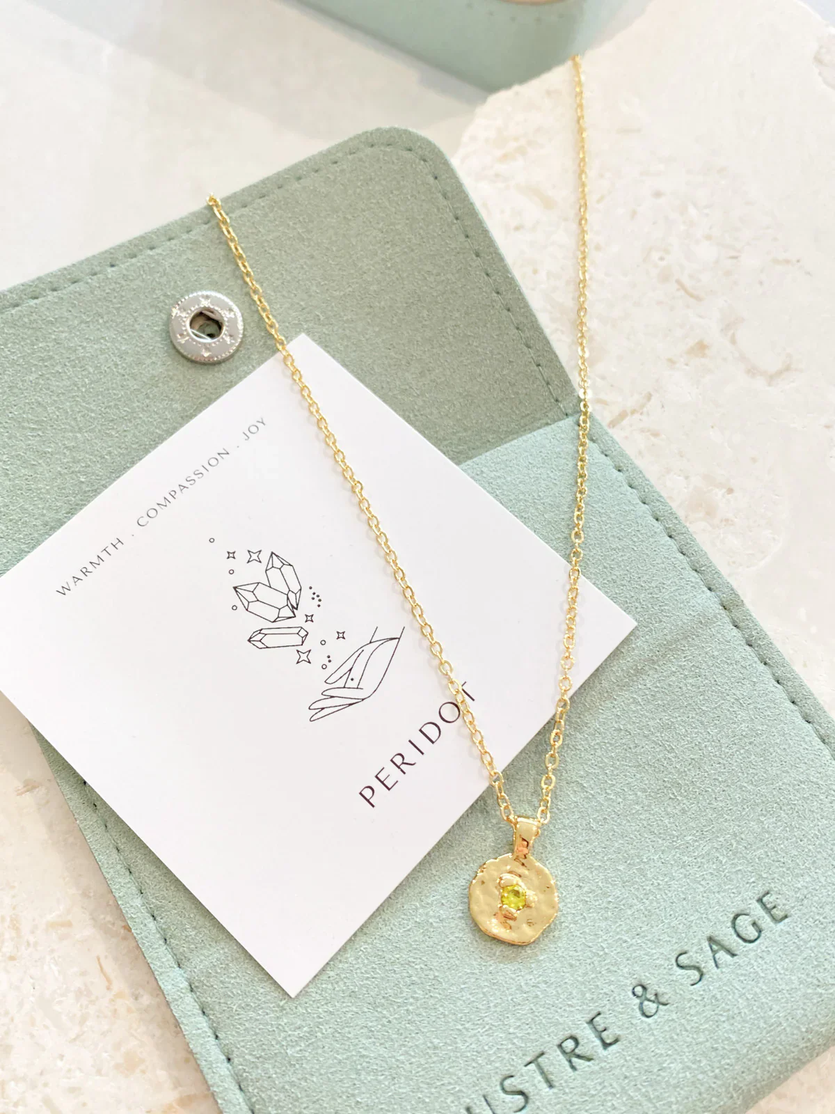 Birthstone Necklace Gold - Image 6