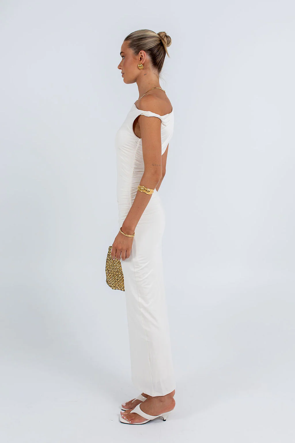 Brailee Maxi Dress Cream - Image 6
