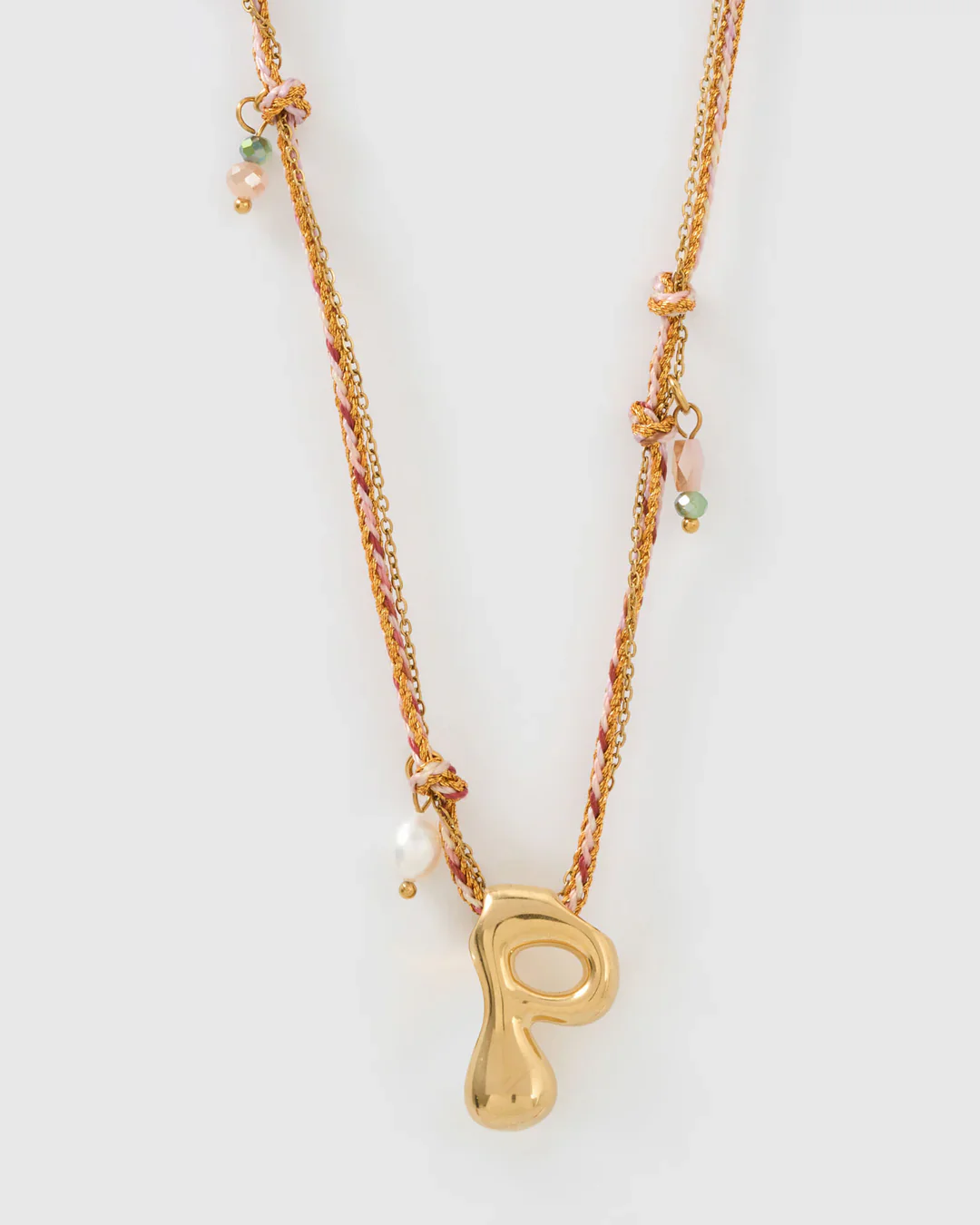 PRE ORDER Bubble Letter Necklace Blush - Image 20