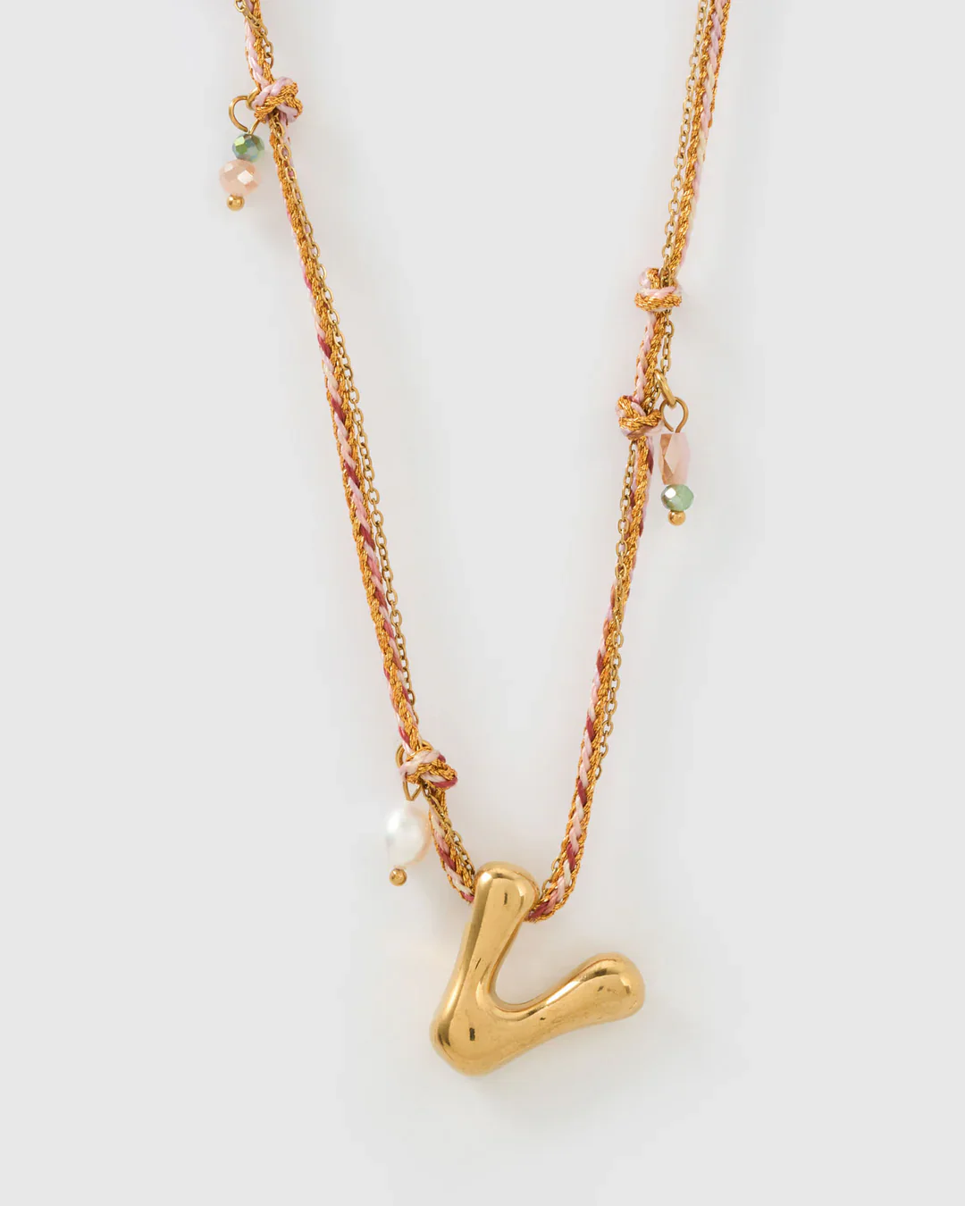 PRE ORDER Bubble Letter Necklace Blush - Image 26