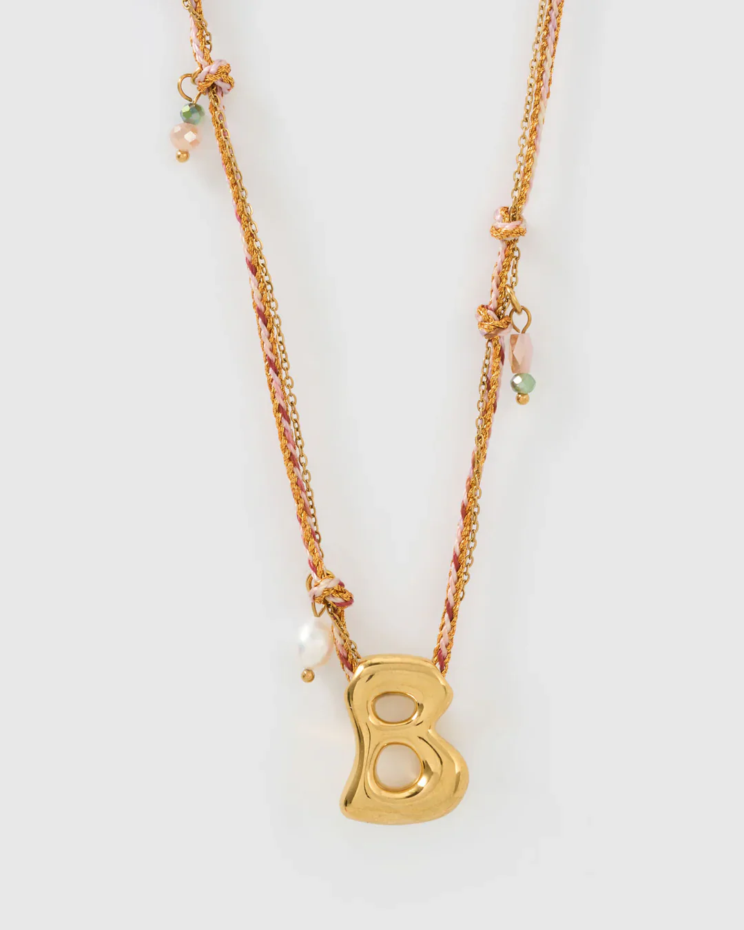 PRE ORDER Bubble Letter Necklace Blush - Image 6