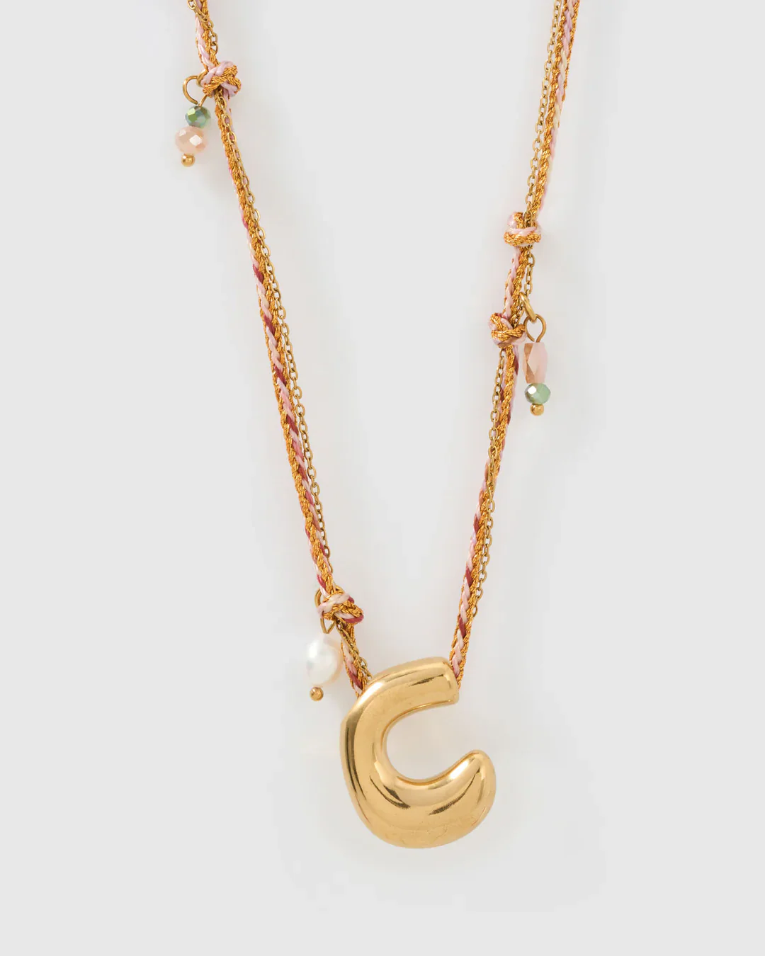 PRE ORDER Bubble Letter Necklace Blush - Image 7
