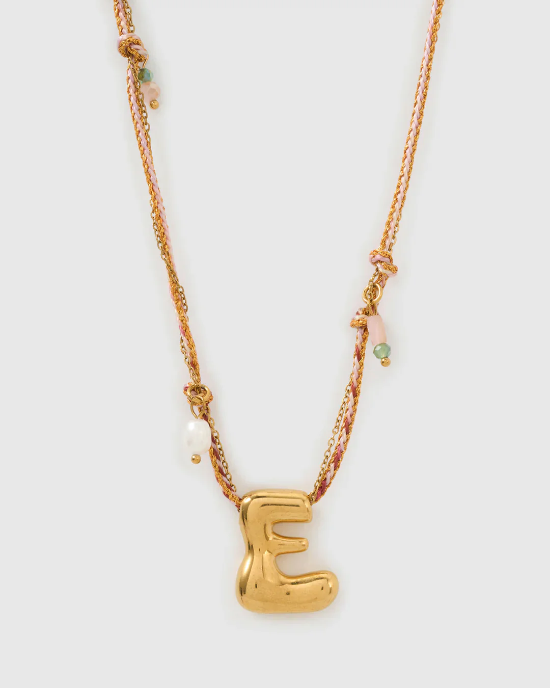PRE ORDER Bubble Letter Necklace Blush - Image 9