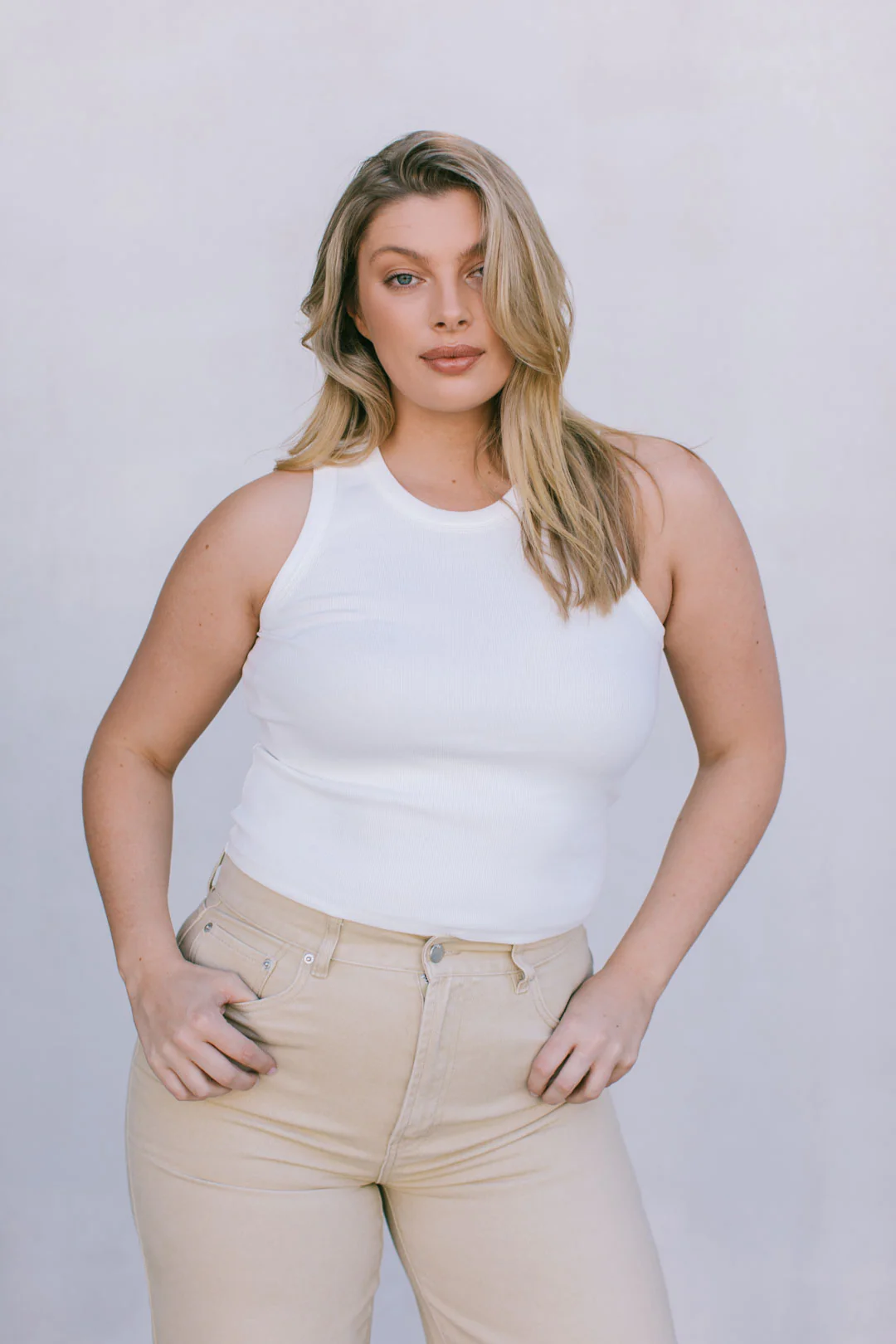 Carissa Wide Leg Denim Jeans Sand - Image 8