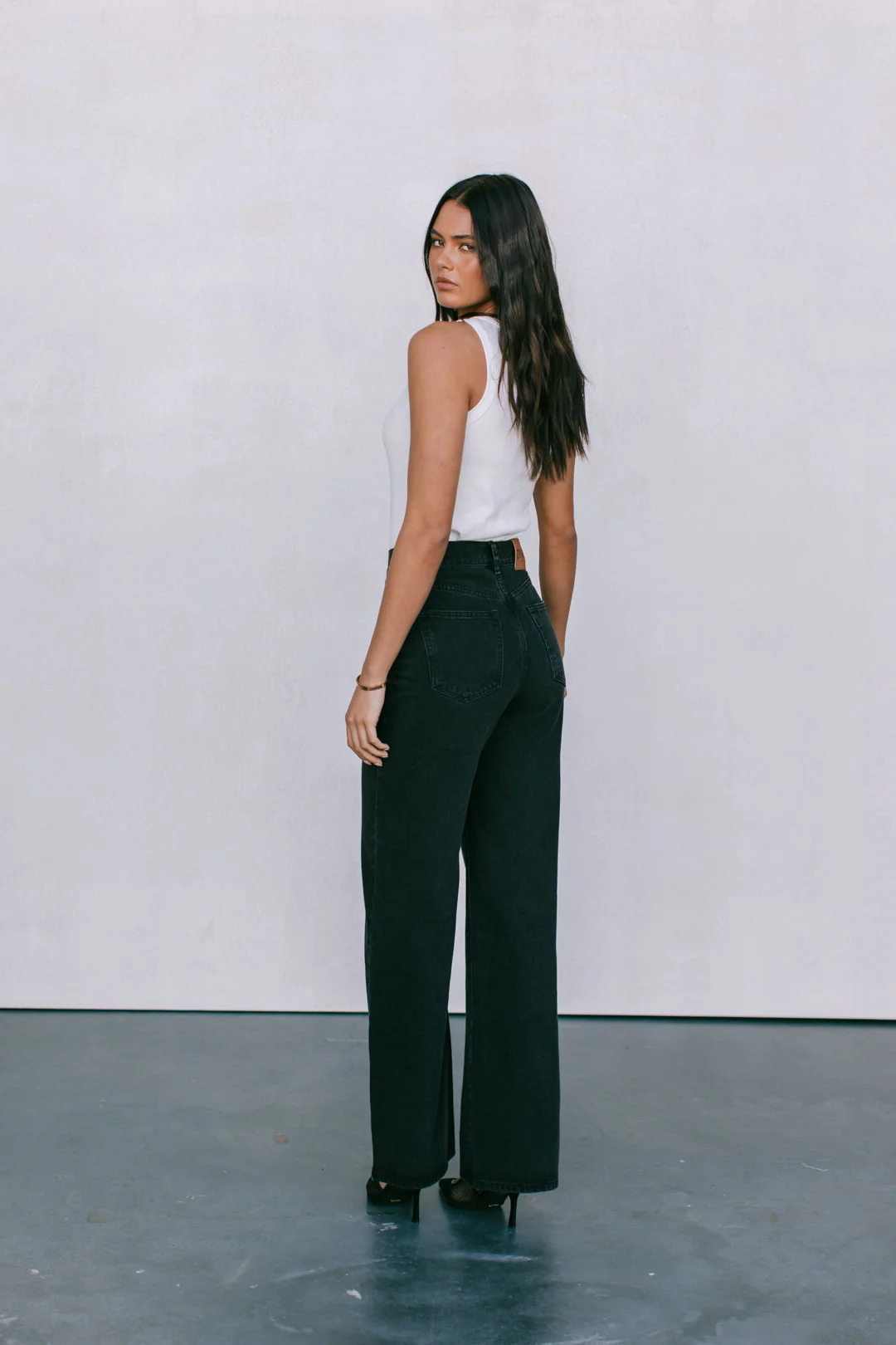 PRE ORDER Carissa Wide Leg Jeans Washed Black - Image 14