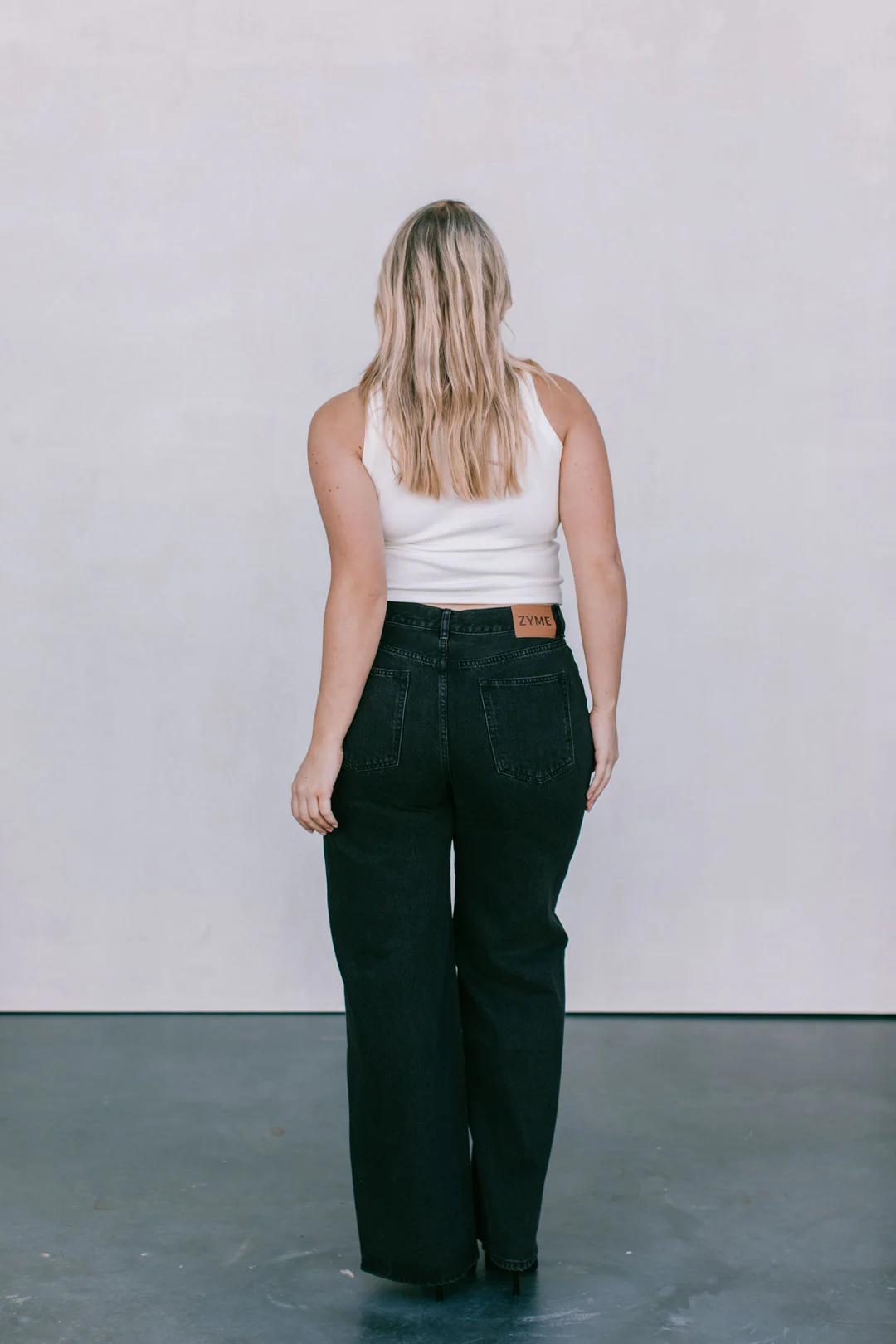 PRE ORDER Carissa Wide Leg Jeans Washed Black - Image 20