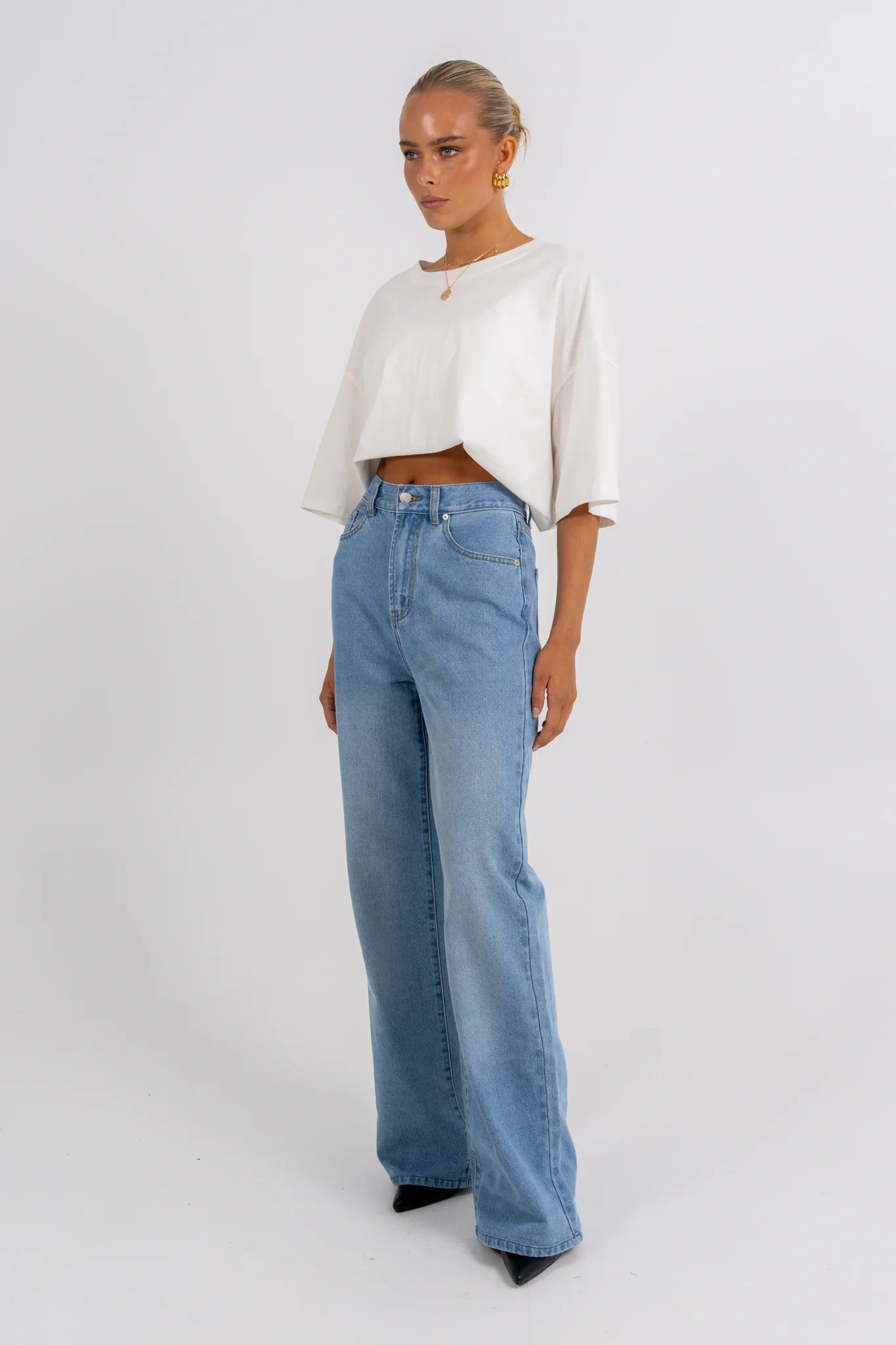 Carissa Wide Leg Jeans True Blue Wash - Image 8