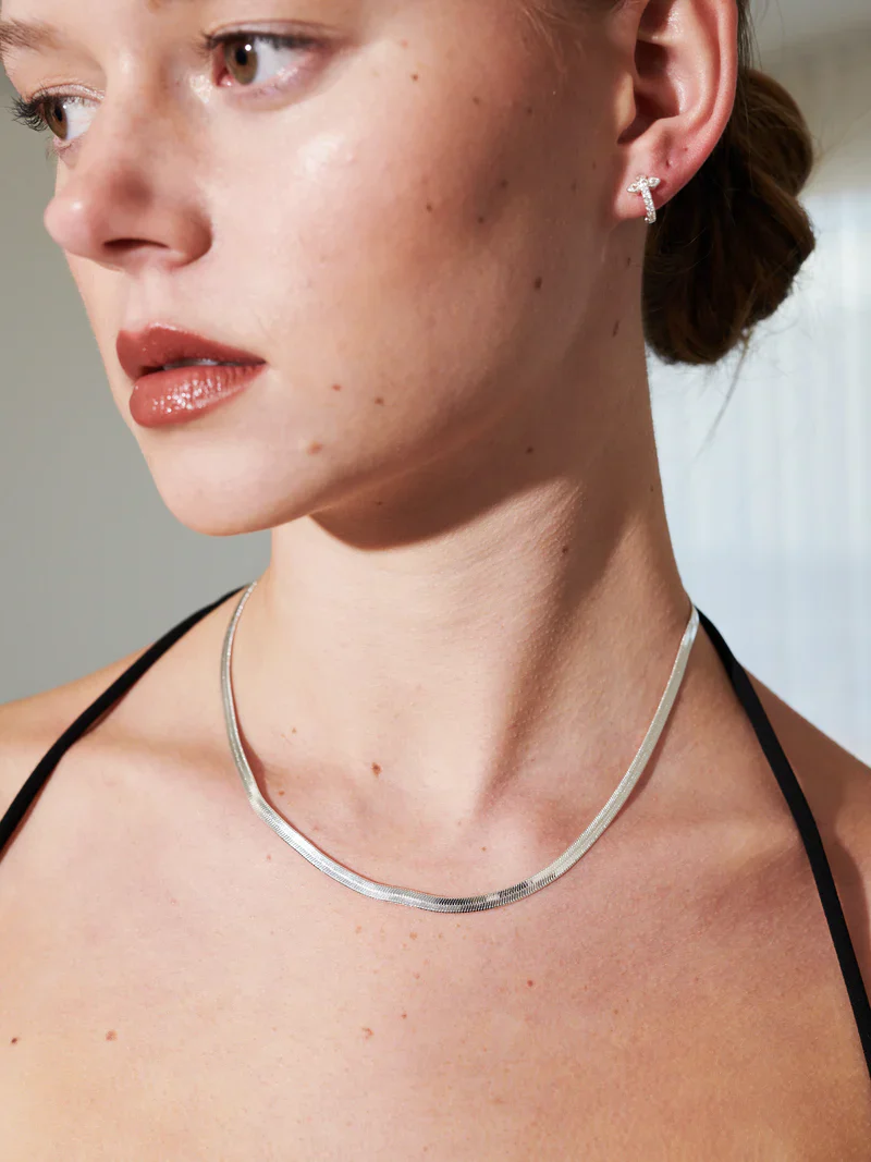 Cartar Snake Chain Necklace Silver - Image 2