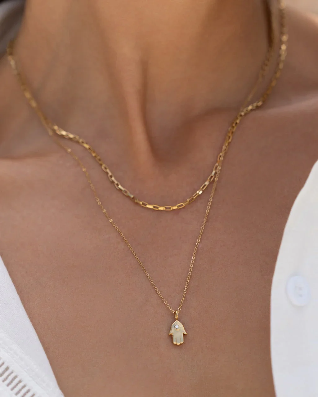 Chamsa Necklace Gold - Image 4