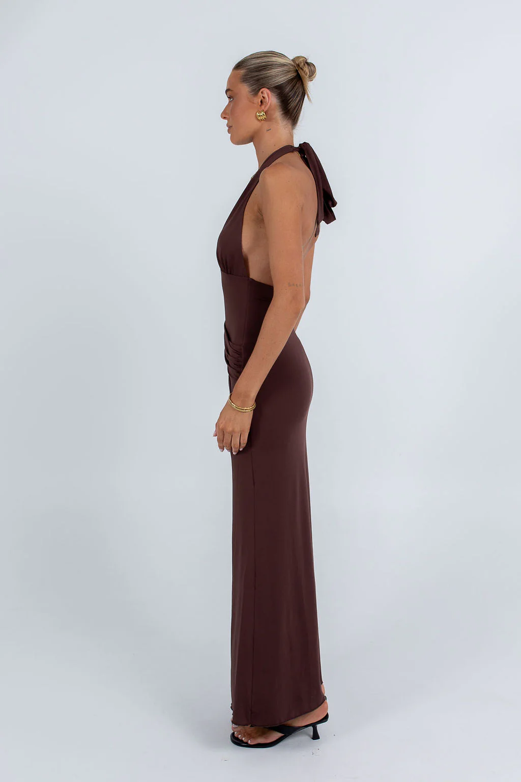 Chelsea Maxi Dress Chocolate - Image 6