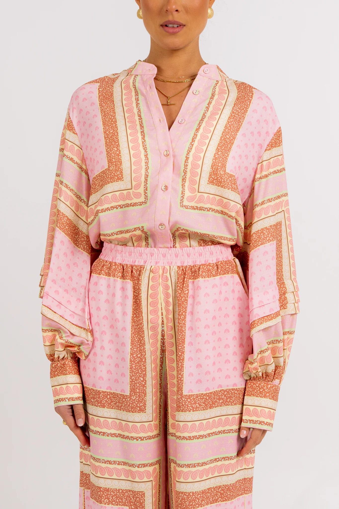 Chicago Billowed Shirt Pink Tile - Image 8