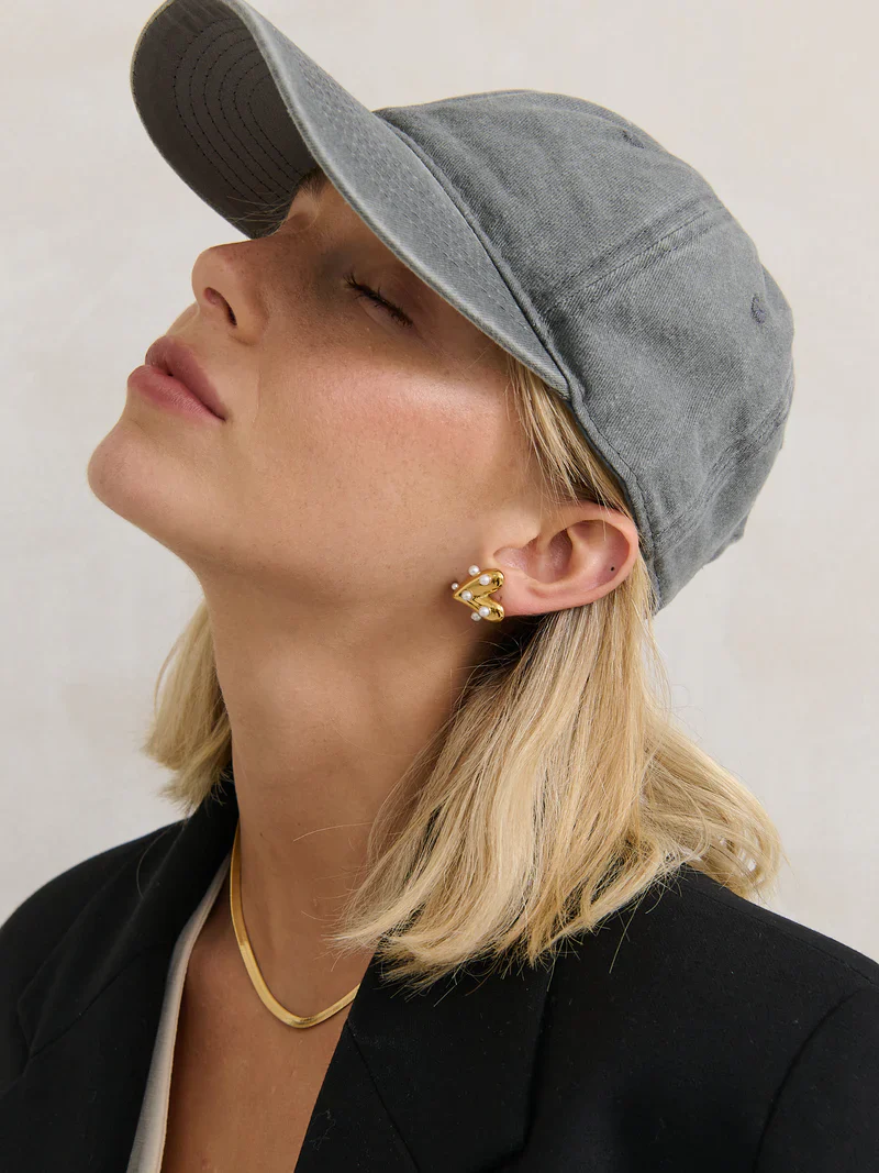 Christina Baseball Cap Washed Charcoal - Image 4