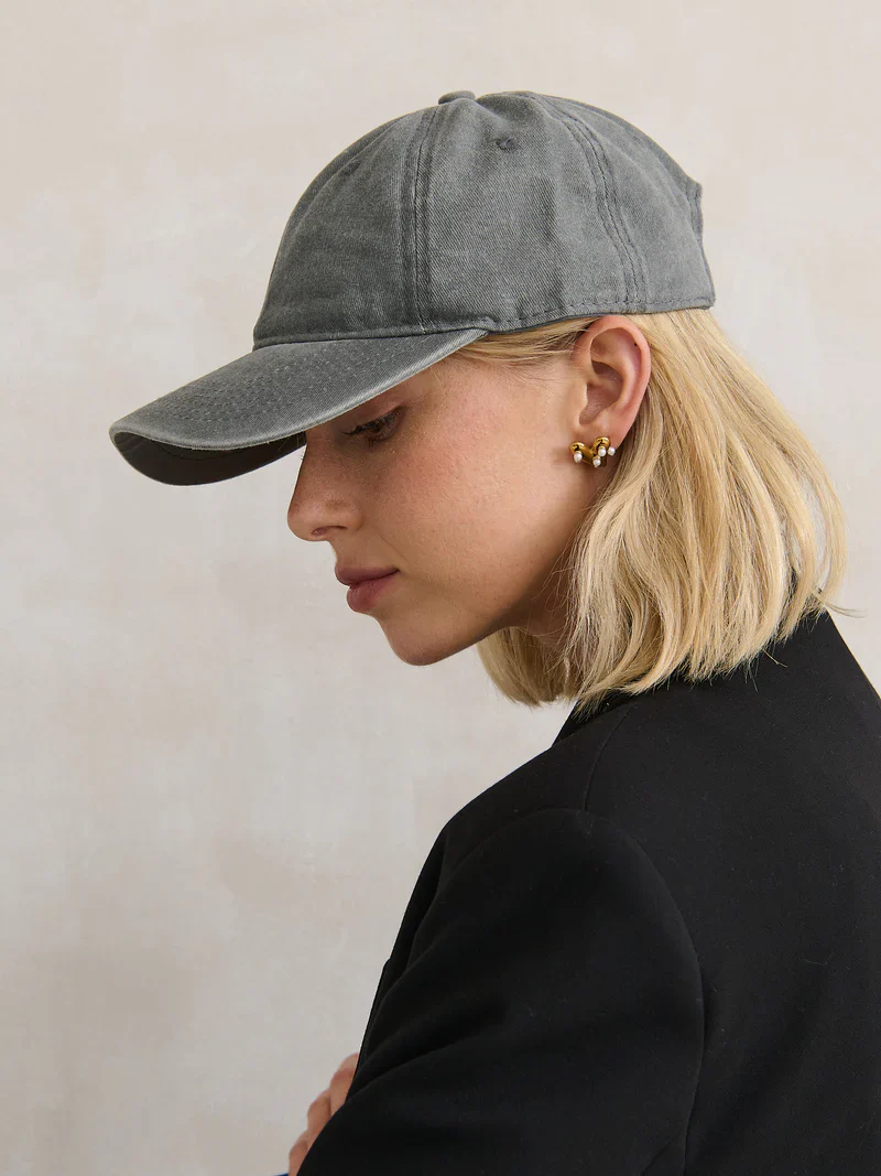 Christina Baseball Cap Washed Charcoal - Image 6