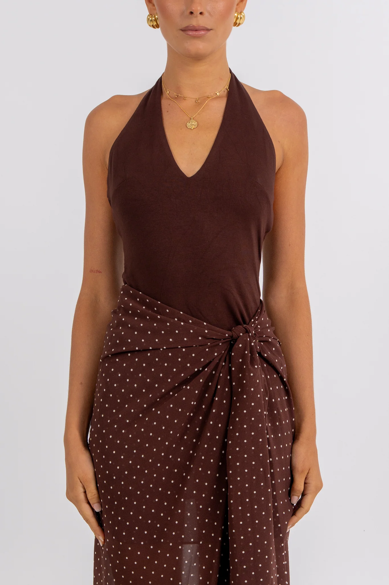 Deering Halter Dress Polka Dot - Image 3