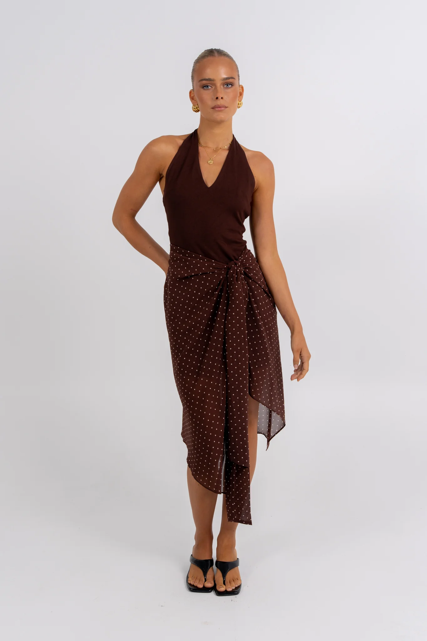 Deering Halter Dress Polka Dot - Image 8
