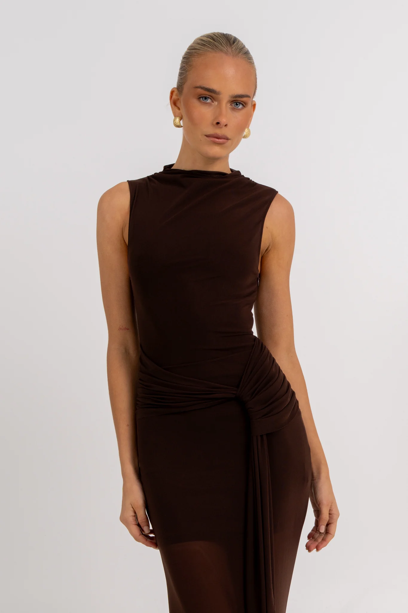 Dominic Maxi Dress Chocolate - Image 2