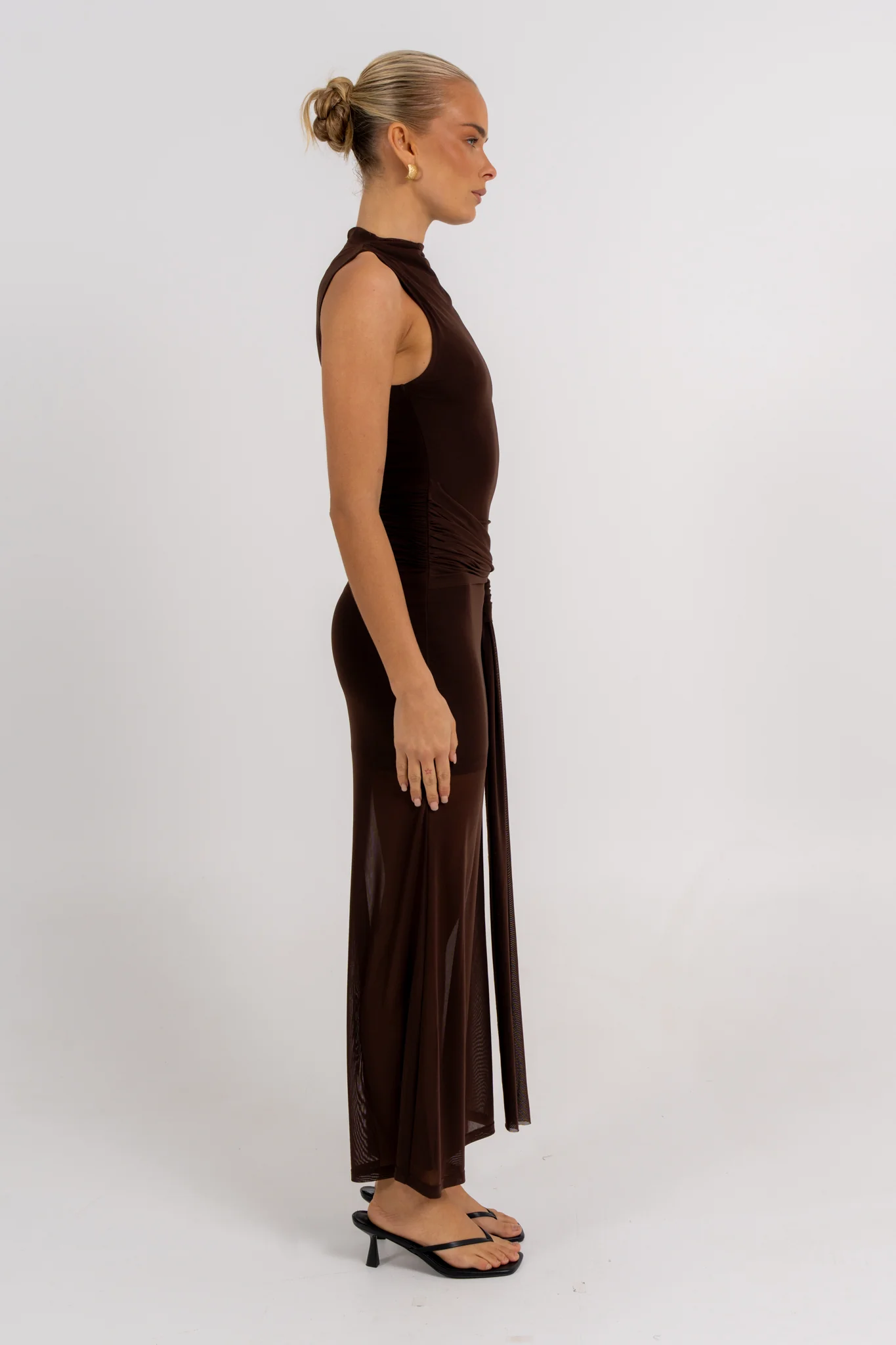 Dominic Maxi Dress Chocolate - Image 8