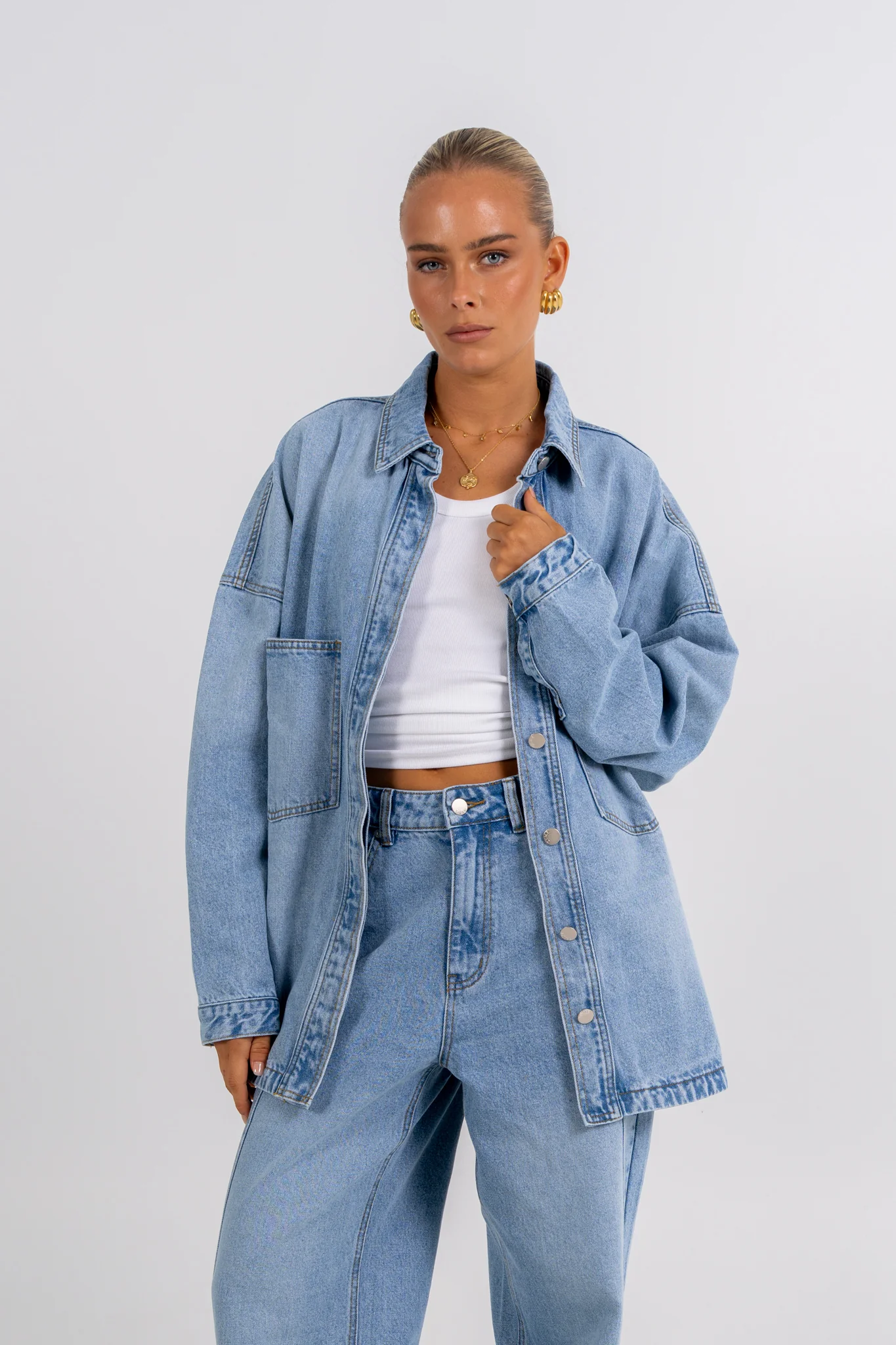 Ilou Denim Shirt Light Vintage - Image 14