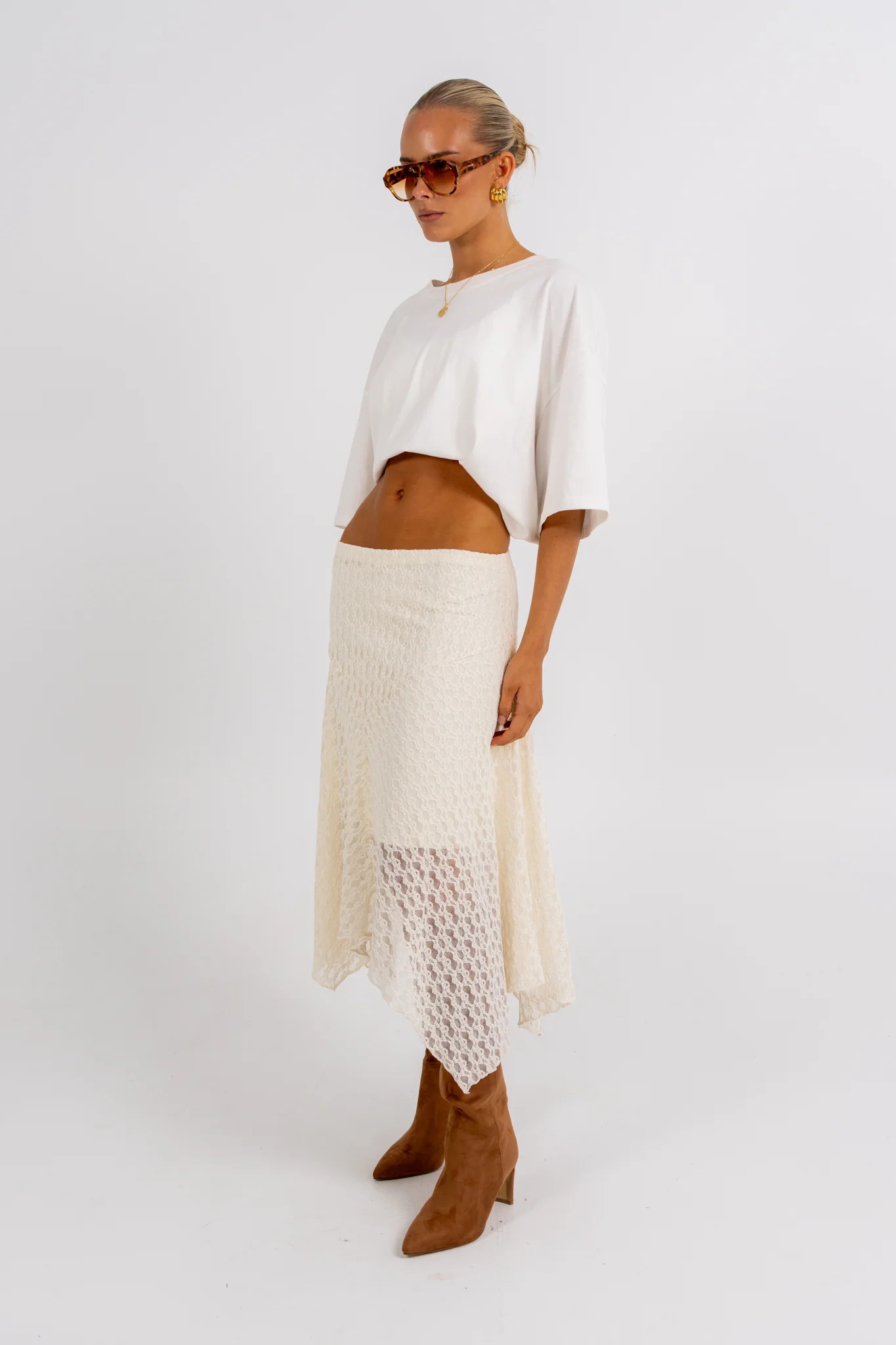 Jade Midi Skirt Cream - Image 2