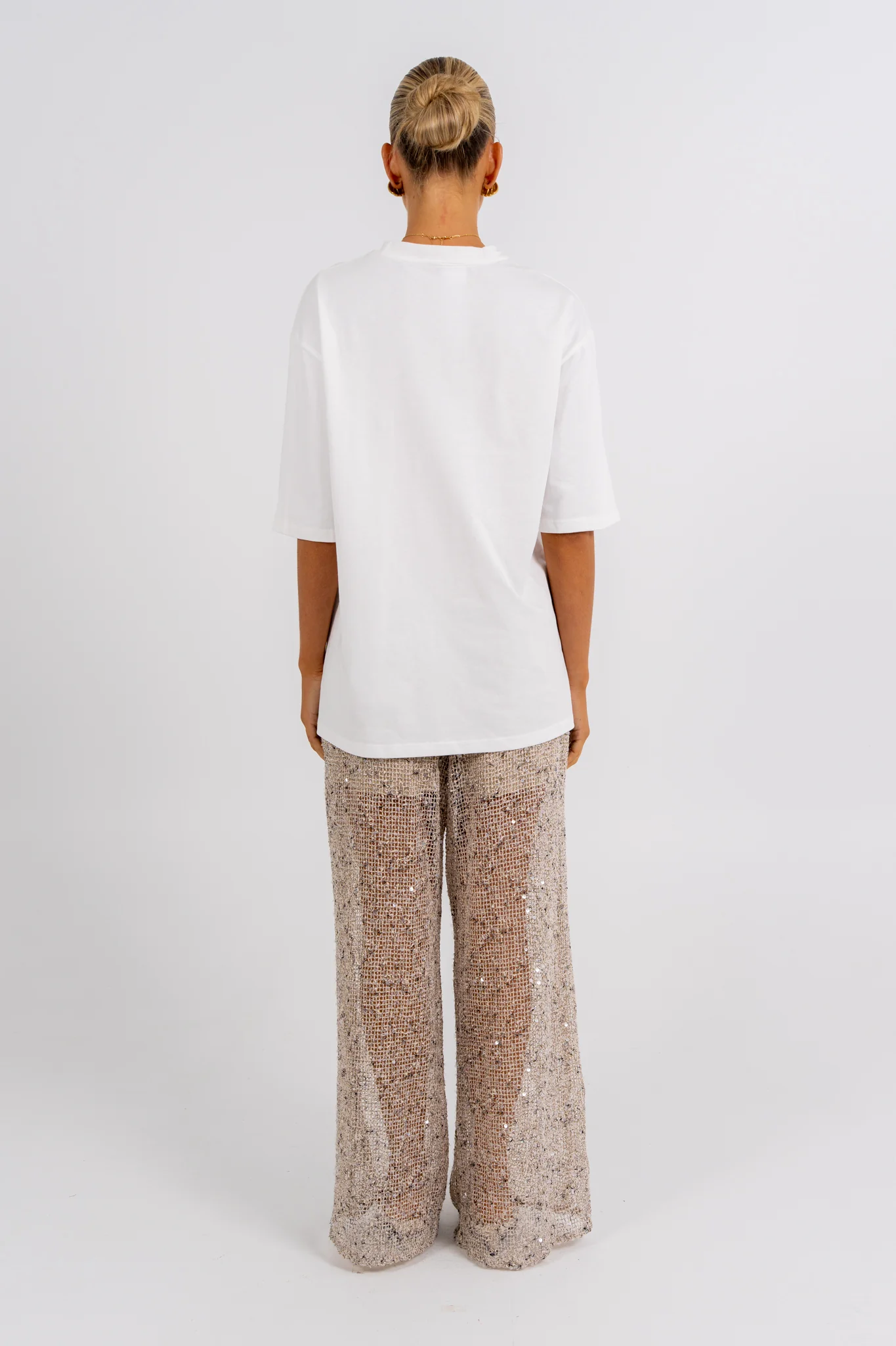 Juno Sequin Pant Beige - Image 4