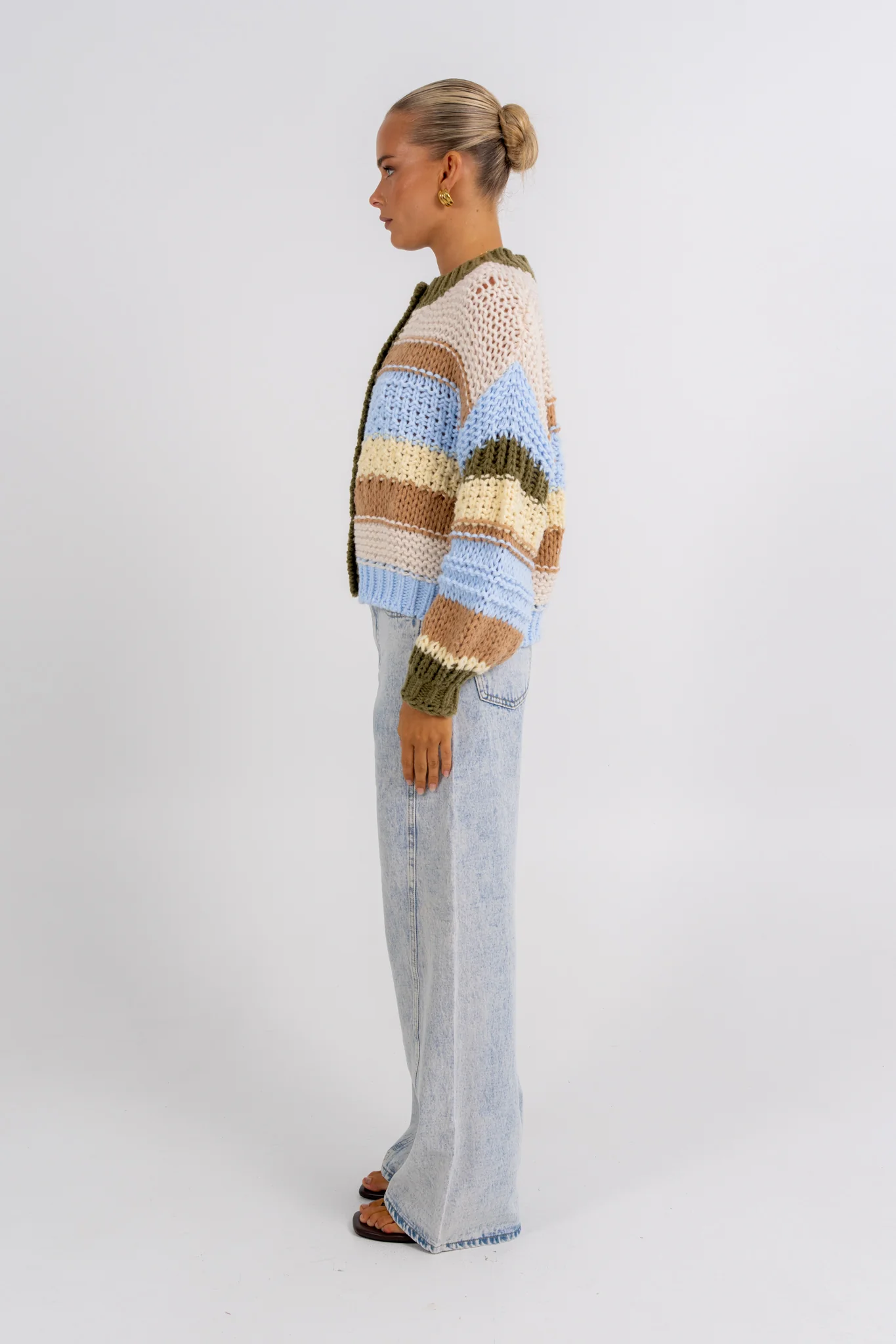 Lenora Cardigan Desert Stripe - Image 9