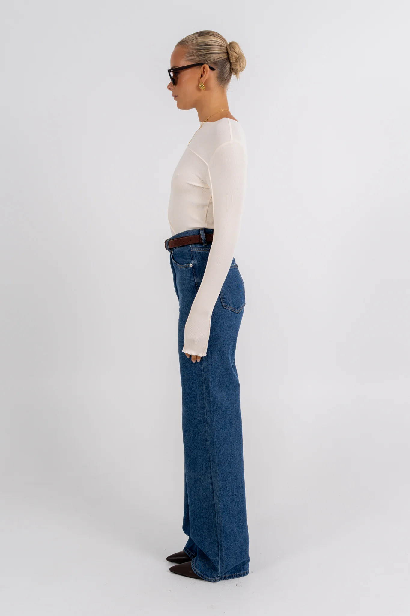 Nicka Long Sleeve Top Ivory - Image 8