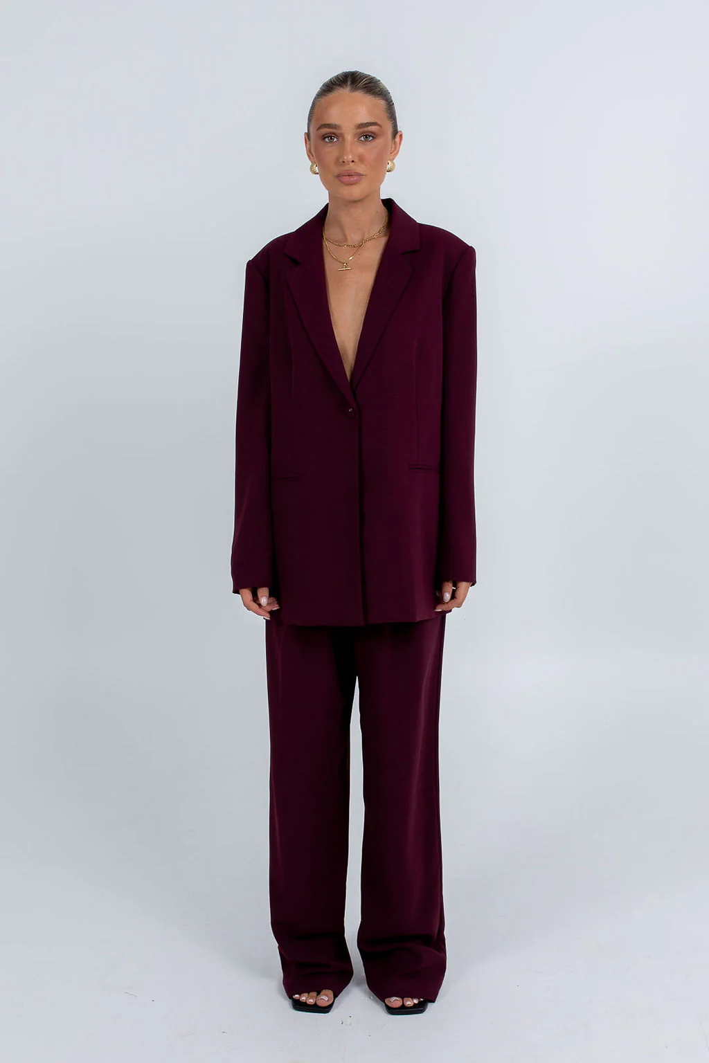 PRE ORDER Quade Blazer Burgundy - Image 13