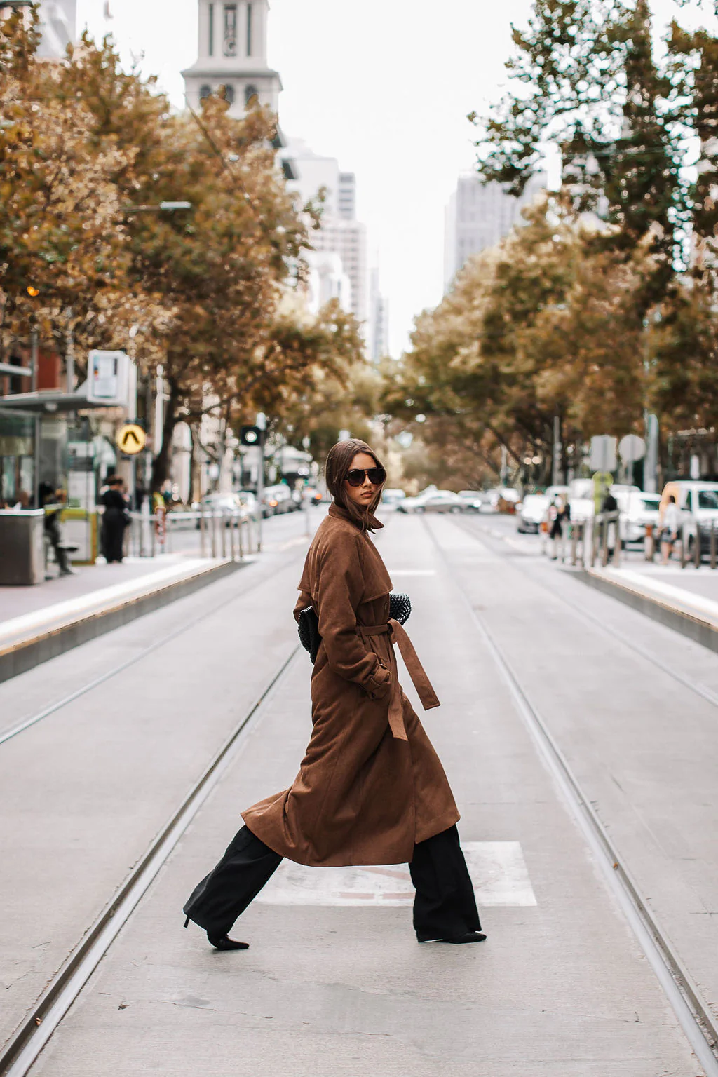 Qualia Trench Coat Chocolate - Image 3