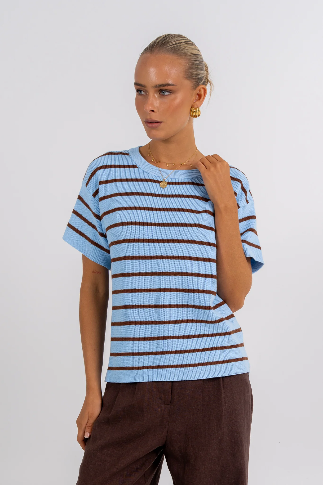 Raine Top Chocolate Stripe - Image 4