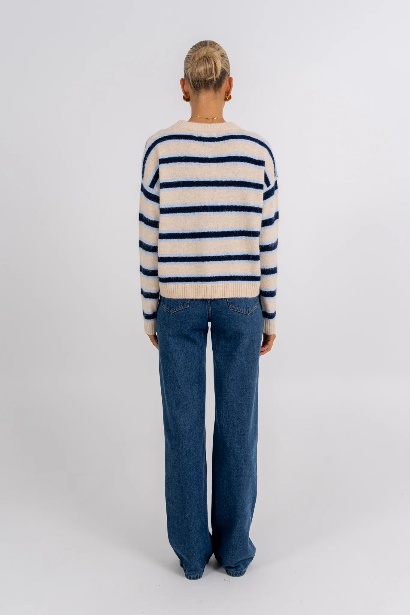 Ulyzer Knit Jumper Blue Stripe - Image 5