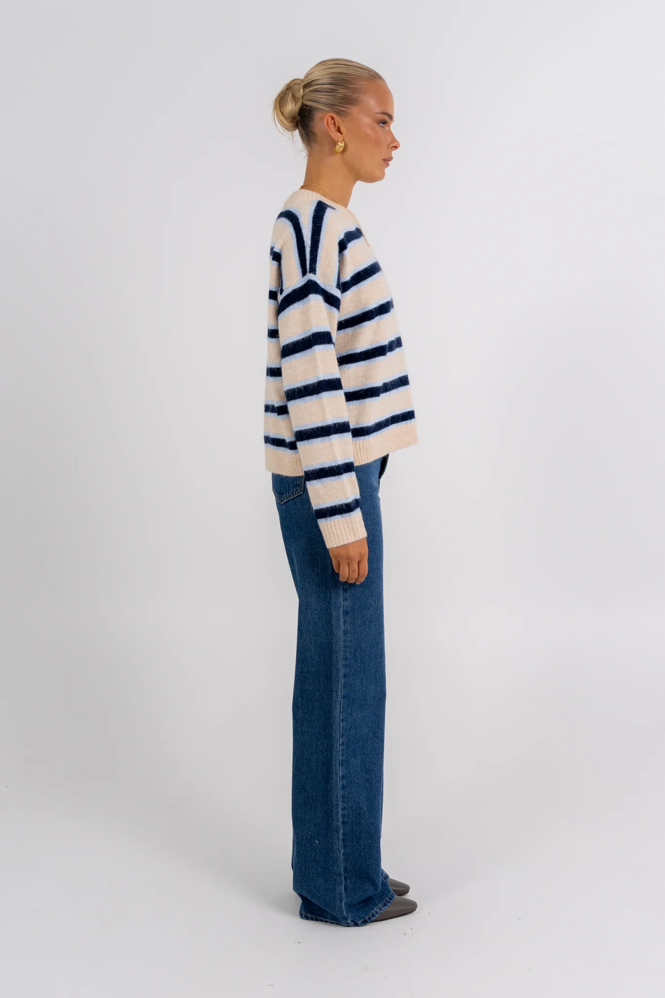 Ulyzer Knit Jumper Blue Stripe - Image 9