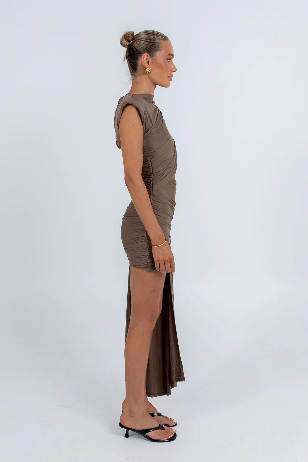 Daleyza Mini Dress Brown - Image 6