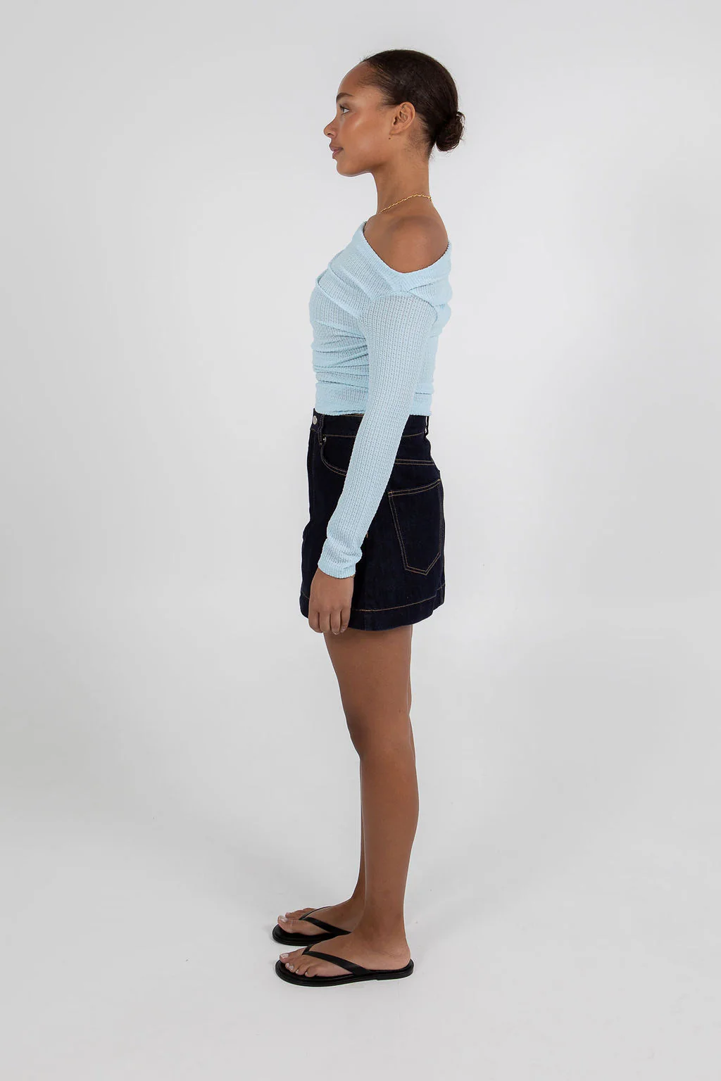 Daliah Long Sleeve Top Baby Blue - Image 4