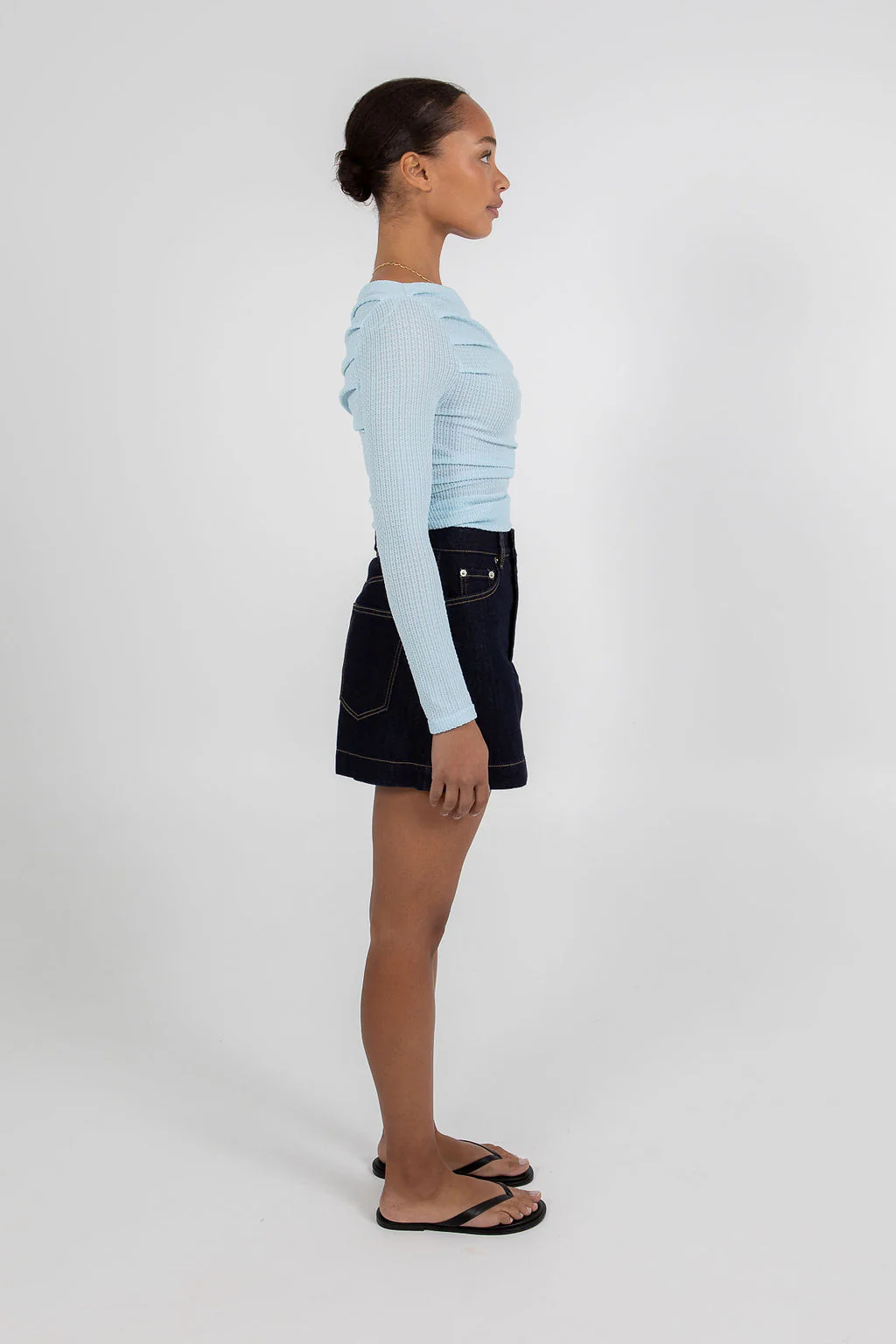 Daliah Long Sleeve Top Baby Blue - Image 8